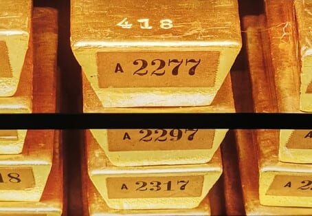 Historia do Dinheiro barras de ouro