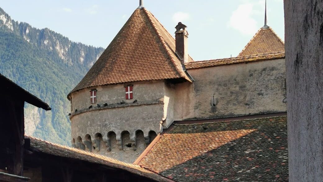 interior do Castelo de CHillon